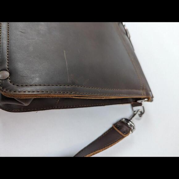 [SOLD] RARE SADDLEBACK Large Front Pocket Leather Briefcase Chestnut Brown - Picture 10 of 15